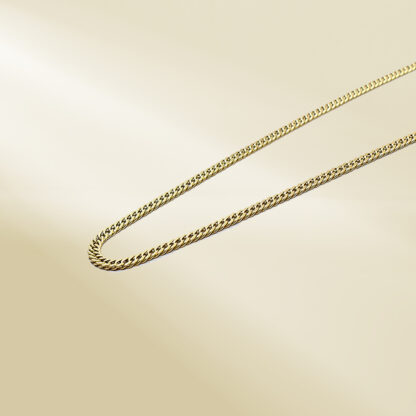 18K Yellow Gold Curb Chain Necklace - Image 4