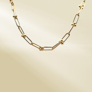 18K Yellow Gold Brand-Inspired Chain Necklace
