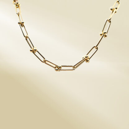 18K Yellow Gold Brand-Inspired Chain Necklace
