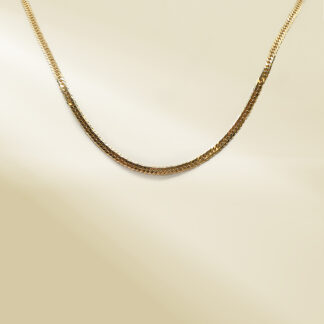 18K Yellow Gold Curb Chain Necklace