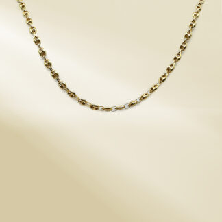 18K Yellow Gold Coffee Bean Chain Necklace