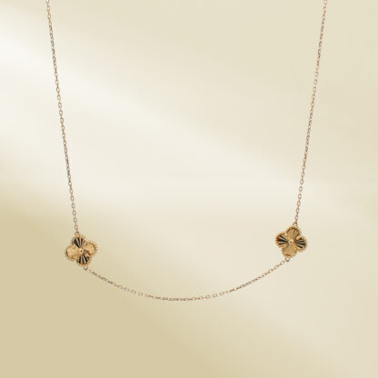 18K Yellow Gold Brand-Inpired Necklace with Brand Inspired Pendants - Image 4