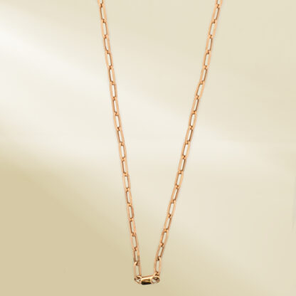 18K Yellow Gold Paperclip Chain Necklace