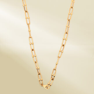 18K Yellow Gold Brand-Inpired Chain Necklace