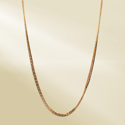 18K Yellow Gold Curb Chain Necklace - Image 4