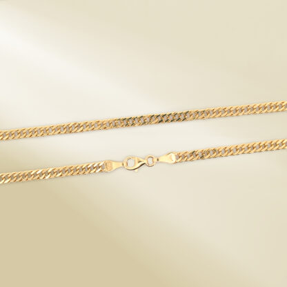 18K Yellow Gold Curb Chain Necklace - Image 3