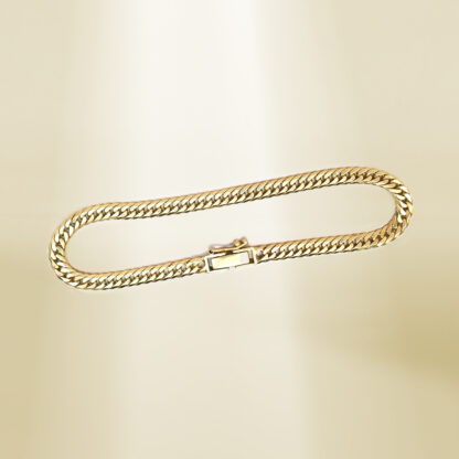 18K Yellow Gold Curb Chain Bracelet - Image 2