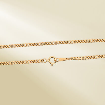 18K Yellow Gold Curb Chain Necklace - Image 3