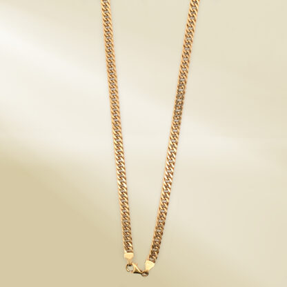 18K Yellow Gold Curb Chain Necklace