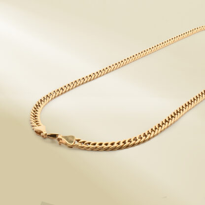 18K Yellow Gold Curb Chain Necklace - Image 2