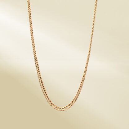 18K Yellow Gold Curb Chain Necklace - Image 4