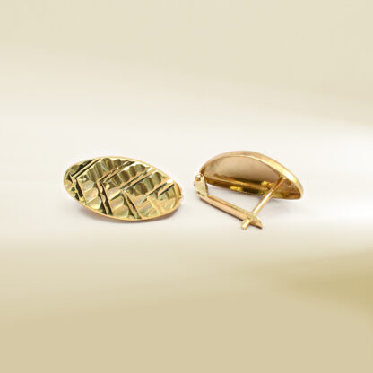 18K Yellow Gold Earrings - Image 3