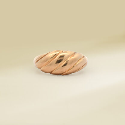 18K Yellow Gold Half Croissant Ladies' Ring