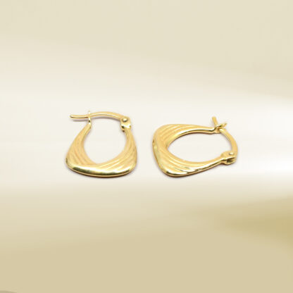 18K Yellow Gold Handbag Shaped Earrings - Image 3
