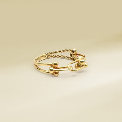 18K Yellow Gold Brand-Inspired Ladies' Ring - Image 2