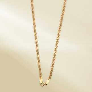 18K Yellow Gold Curb Chain Necklace