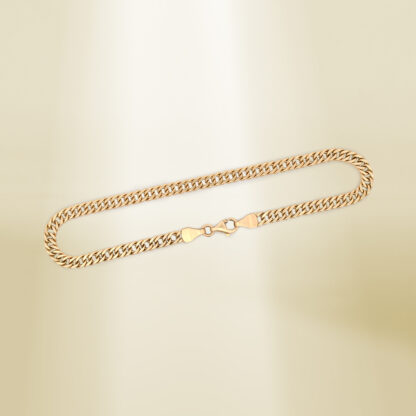 18K Yellow Gold Curb Chain Bracelet - Image 3