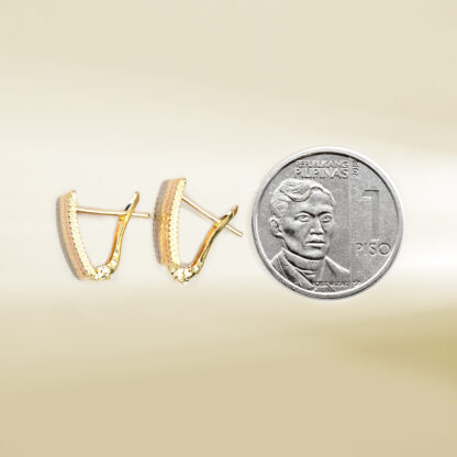 18K Tri-Color Earrings - Image 2