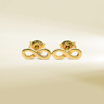 18K Yellow Gold Infinity Design Earrings