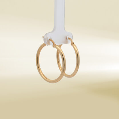 18K Yellow Gold Hoop Earrings - Image 4