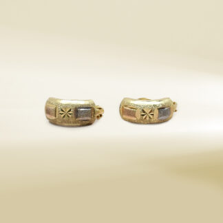 18K Tri-Color Earrings