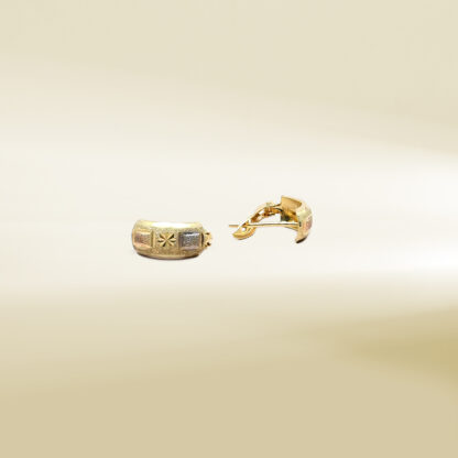 18K Tri-Color Earrings - Image 3