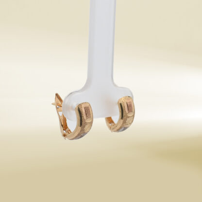 18K Tri-Color Earrings - Image 4