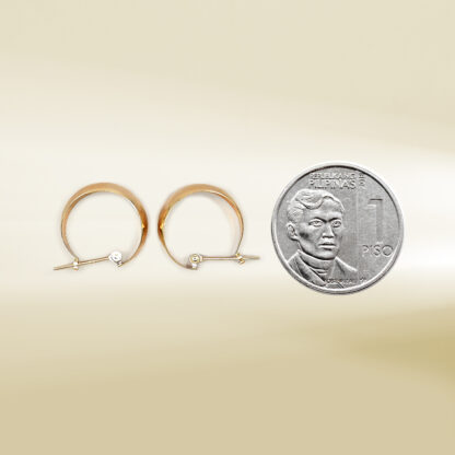18K Yellow Gold Hoop Earrings - Image 2