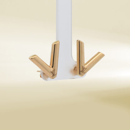 18K Yellow Gold Brand-Inspired Earrings - Image 4