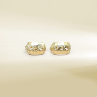 18K Yellow Gold Heart Design Earrings