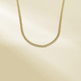 18K Yellow Gold Curb Chain Necklace