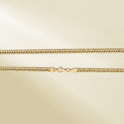 18K Yellow Gold Curb Chain Necklace - Image 3