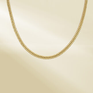 18K Yellow Gold Curb Chain Necklace