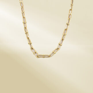 18K Yellow Gold Brand-Inpired Necklace