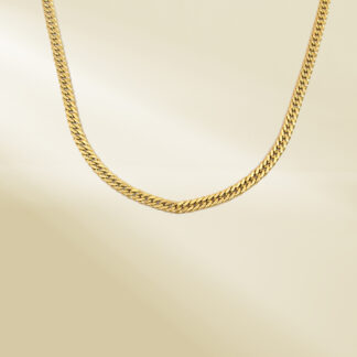 18K Yellow Gold Curb Chain Necklace
