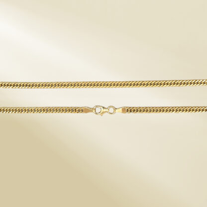 18K Yellow Gold Curb Chain Necklace - Image 3