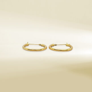18K Yellow Gold Hoop Earrings