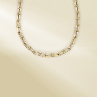 18K Yellow Gold Brand-Inspired Necklace