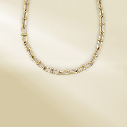 18K Yellow Gold Brand-Inspired Necklace