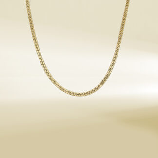 18K Yellow Gold Curb Chain Necklace