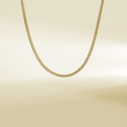 18K Yellow Gold Curb Chain Necklace