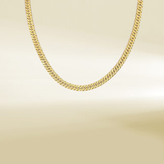 18K Yellow Gold Curb Chain Necklace