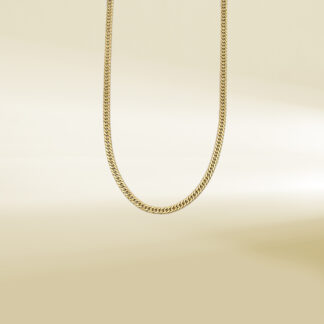 18K Yellow Gold Curb Chain Necklace