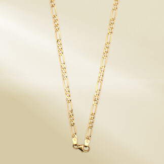 18K Yellow Gold Figaro Chain Necklace