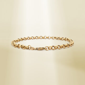 18K Yellow Gold Rolo Chain Bracelet