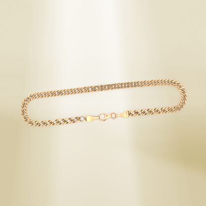 18K Yellow Gold Curb Chain Bracelet - Image 3