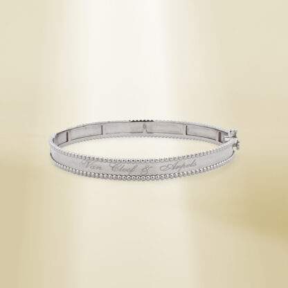 18K White Gold Brand-Inspired Clip Type Bangle - Image 2