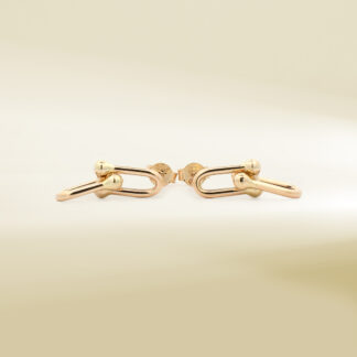 18K Yellow Gold Brand-Inspired Earrings