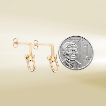 18K Yellow Gold Brand-Inspired Earrings - Image 2