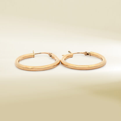 18K Yellow Gold Hoop Earrings